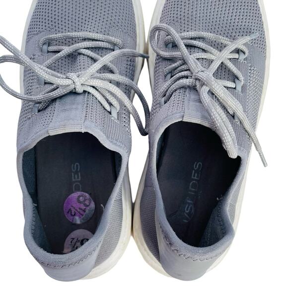 J Slide Grey Knit Platform Sneakers Size 8.5 - Picture 6 of 8